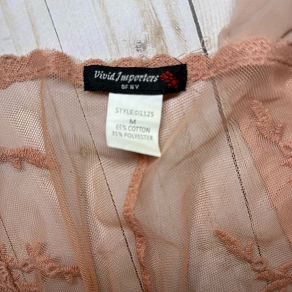 Vivid Importers Lace Open-Front Cardigan in Mauve - Picture 3 of 3